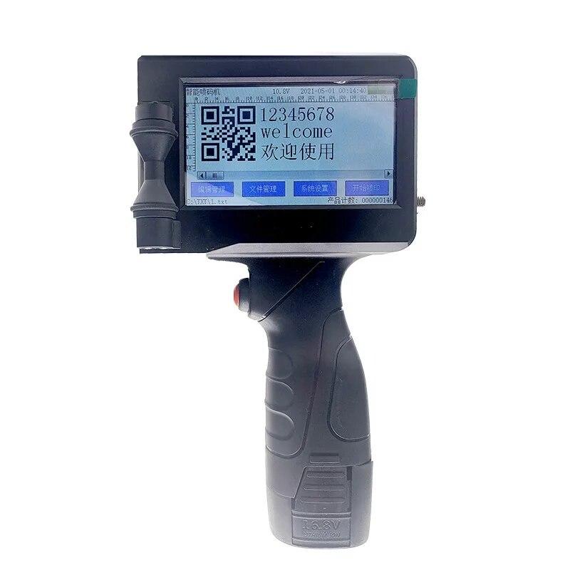 JS12 JS10 Струйный кодирующий пистолет 2588 + Портативный ручной принтер 12,7 мм Дата производства Машина для кодирования этикеток со штрих-кодом Без шифрования