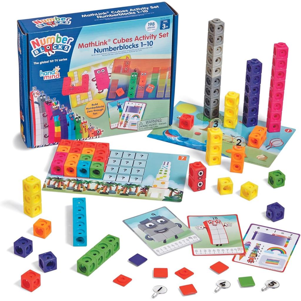 Блоки Соединительные Кубики Numberblocks 1-10 Набор для занятий 30 Развивающих занятий для дошкольников Счетные кубики Обучающая игрушка Числовые игры