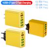 Многопортовое 2 Type-C PD + 4 USB Зарядное устройство для путешествий 3.1A