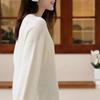 Soft and Waxy 0 All Wool Round Neck Loose and Thin Knitted Sweater Women's Lazy Sweater Autumn Seamless Wool Sweater