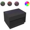 VidaXL Coffee Table with Infinity LED Black 70x50x50 Cm, Side Table, Living Room Table, Side Table, End Table, Table 847659