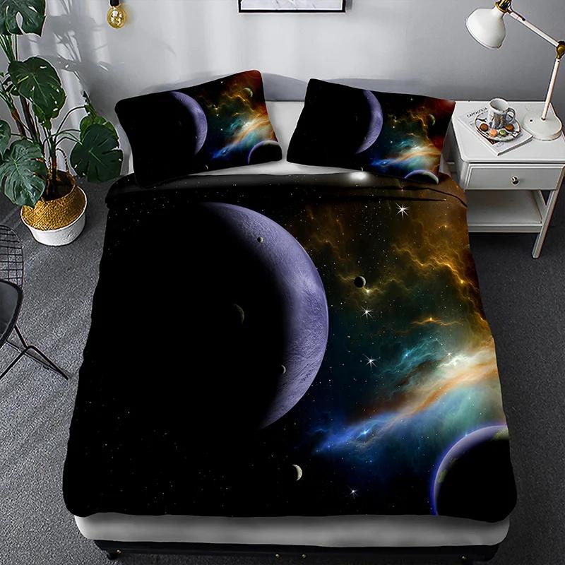 Комплект постельного белья Space star 3d Galaxy Single double Twin/Queen 2pcs/3pcs комплекты постельного белья Universe Outer Space Themed
