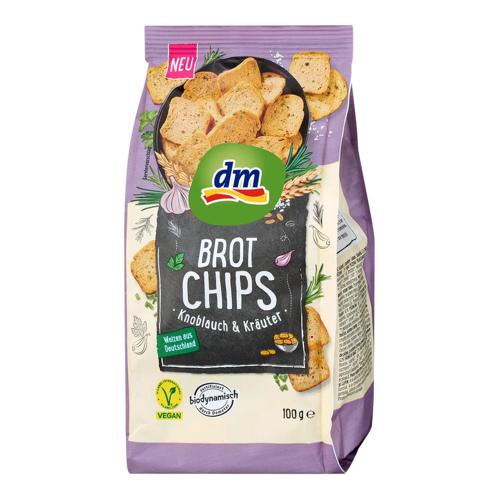German Dm Garlic & Herb Bread Chips 100G