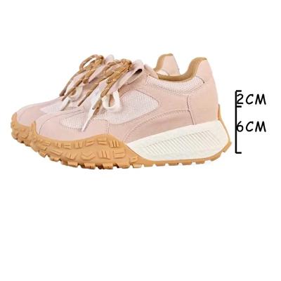 Fujin 8 см Air Mesh Синтетическая платформа танкетка Лето Весна Мода Натуральная кожа Осень Смешанные цвета Преппи Вулканизация Удобные