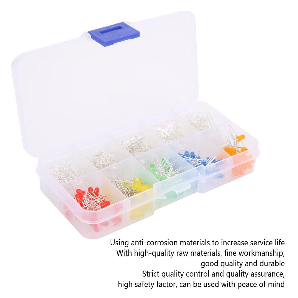 300 шт. Диод 6 цветов Светодиодный свет Маленькие светящиеся в ряд лампочки Красный Зеленый Желтый