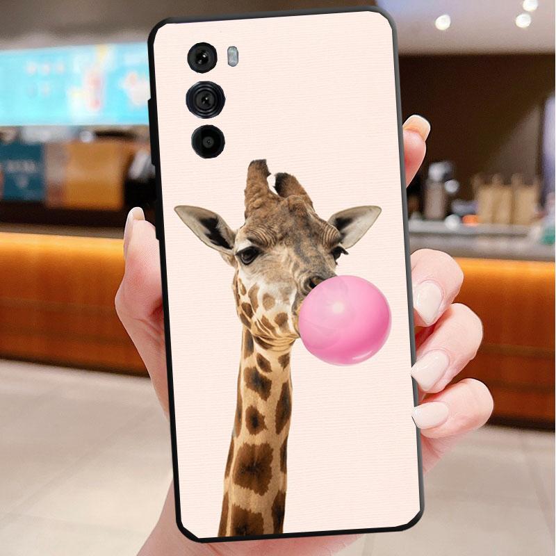 Phone Case For Motorola Edge 50 40 Pro 60 50 40 30 Ultra Neo Fusion Moto G85 G72 G53 G54 G84 G13 G32 Giraffe Anime