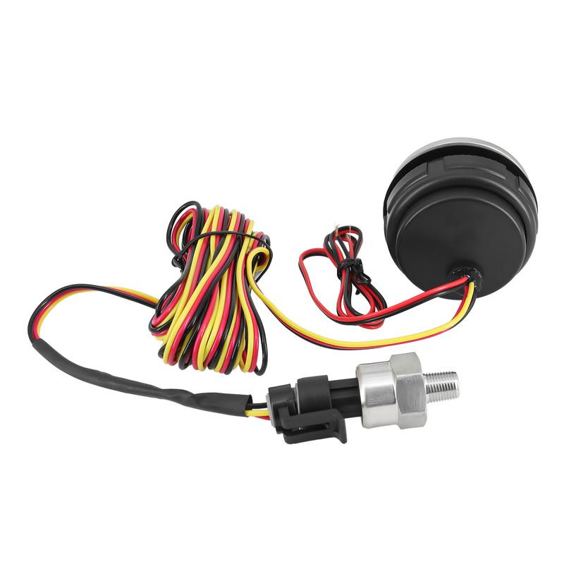 2" 52mm Digital Oil Pressure Gauge With 1/8NPT Sensor Auto Oil Press Gauge 0-1.0MPA With Alarm Universal For 12V 24V Vehicle Car