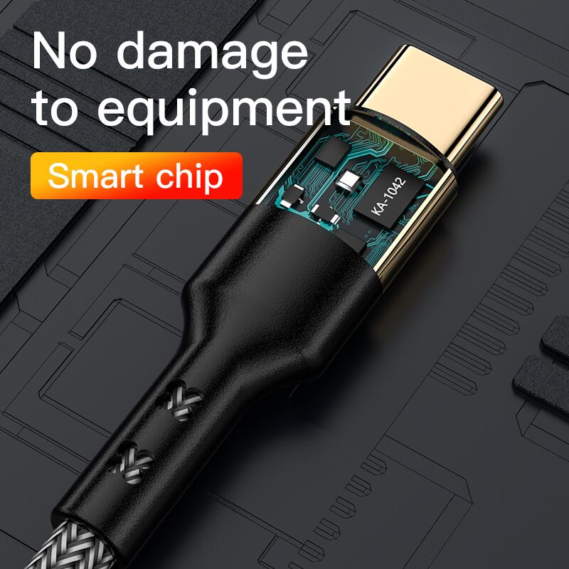 Type C to Type C Braided Fast Charging Data Cable 5V 3A 60w Gold Plated PD USB-C Cable for Computer for Phone