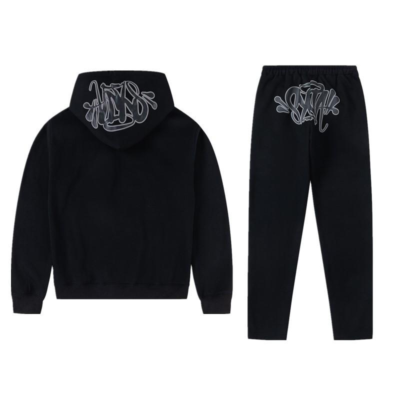 SynaWord Hoodie Sweatpants Set Men Women Hip Hop Streetwear Casual Couple Outfit 2025
