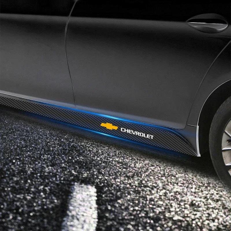 AABHI1 Heavy Duty Side Skirt Guard-Anti-Collision Carbon Fiber Decal FitFor Chevrolet Silverado Impala Malibu Equinox Cruze Camaro Aveo