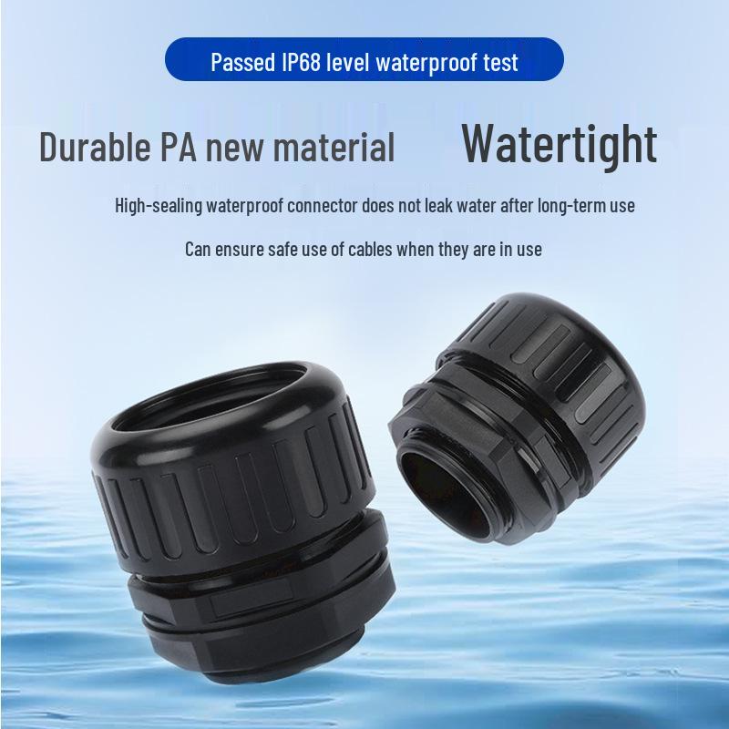 Waterproof Plastic Nylon Corrugated Pipe Cable Gland Connector