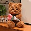 23/30cm Cartoon Cute Teddy Bear Stuffed Animal Holding Rose Stuffed Animal Home Decoration Valentine's Day Gift For Girlfriend