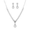 New Jewelry Metal Diamond Necklace Earrings Two-piece Wedding Bride Jewelry Set Combination