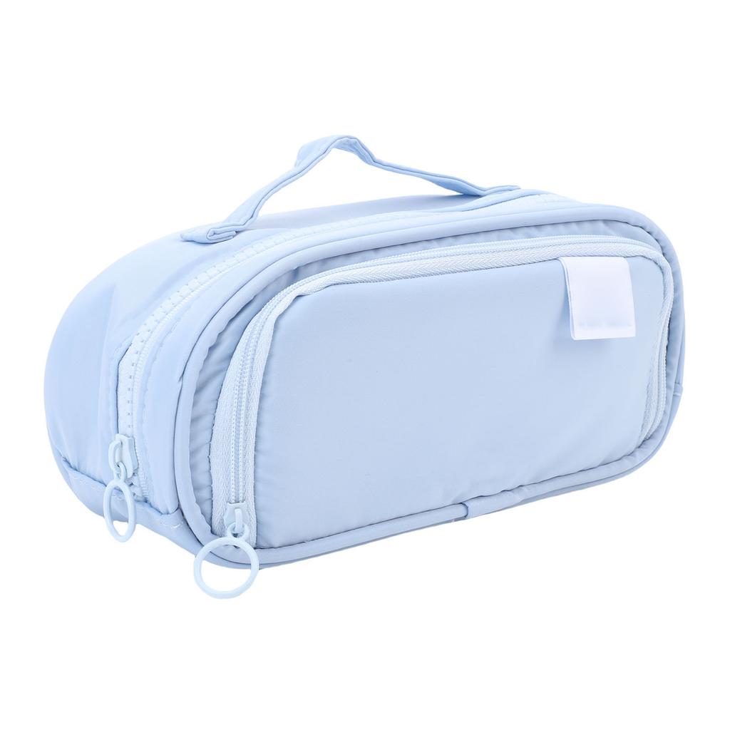 Pencil Pouch with Pull Out Structure Expandable Foldable Pen Bag Canvas Stationery Organizer for Office School Supplies