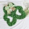 Day Patricks St Festive Shamrock Wreath With Butterfly Bow Pendant Decorative