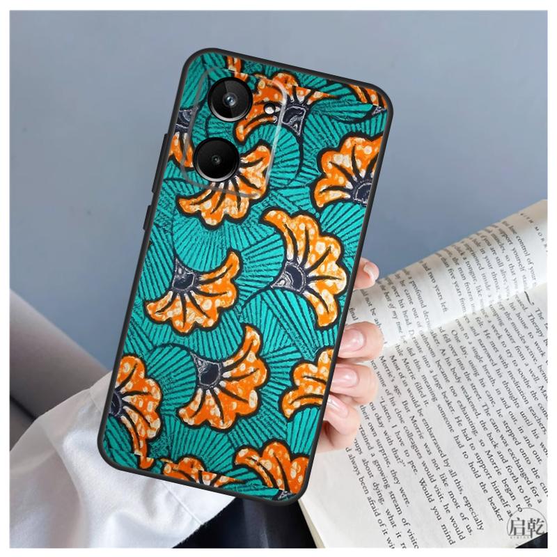 African Wax Fabric For Realme 15 10 11 13 12 14 Pro Plus C65 C67 C71 C63 C61 C55 C51 C53 C75 GT6 GT7 Pro Case
