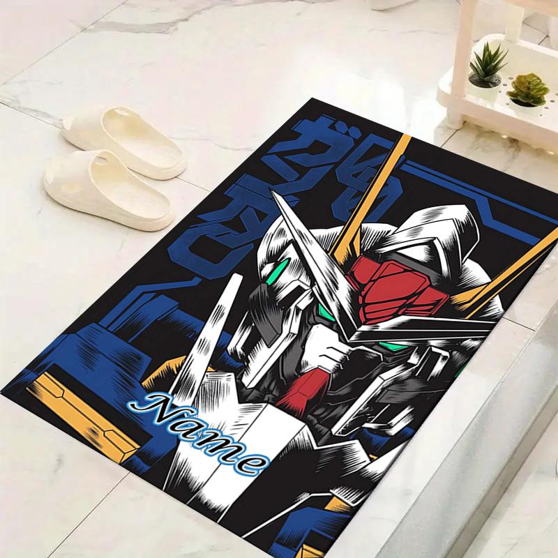 Custom 1Pc Mechanical Gundam Artwork Rug Office Carpet Indoor Outdoor Entrance Doormat Nonslip Soft And Comfortable Living Room D291579