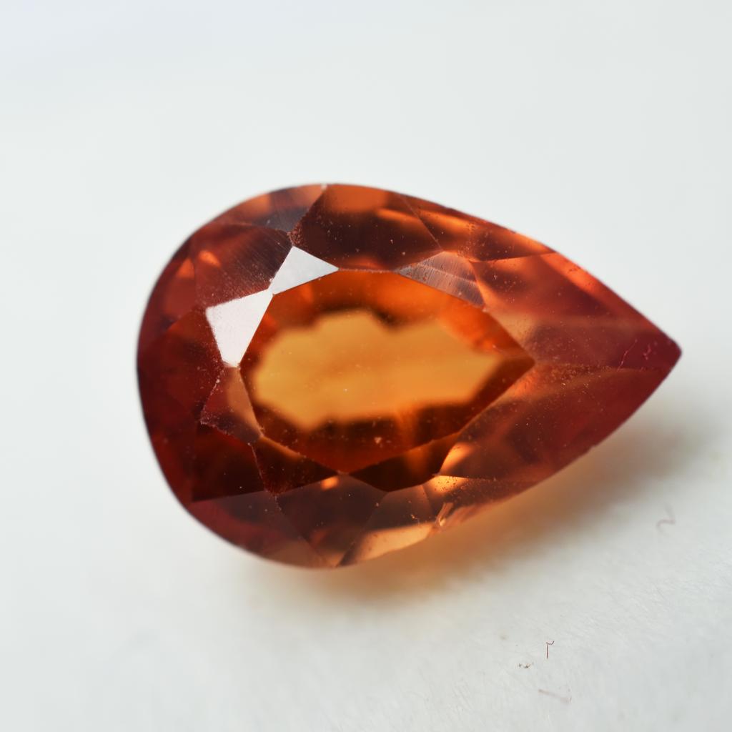 Natural Orange Sapphire Loose Gemstone 10.17 ct Pear Cut September Birthstone for Gem Collections