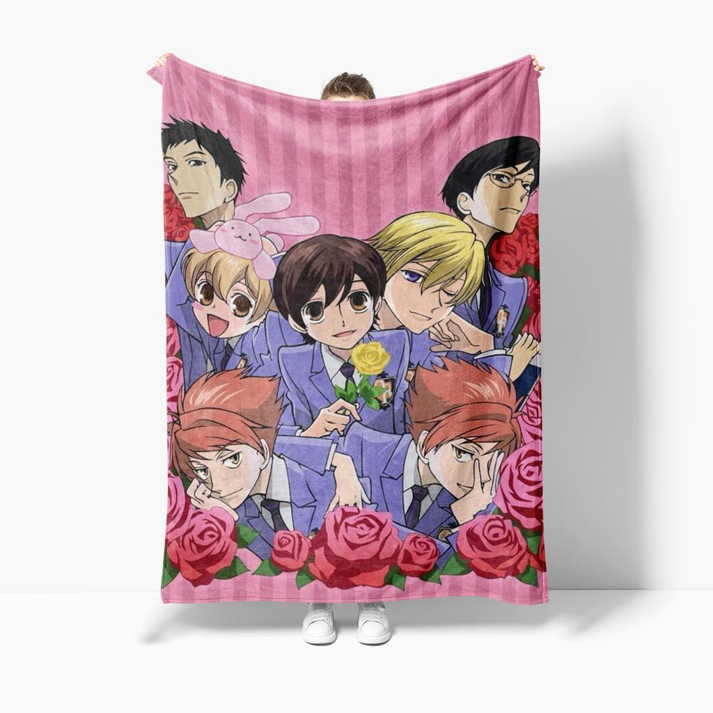 Classic Anime Printed Blanket Ouran High School Host Clubs Suitable For Bed Bedroom Sofa Picnic Outdoor BlanketFor Gifts