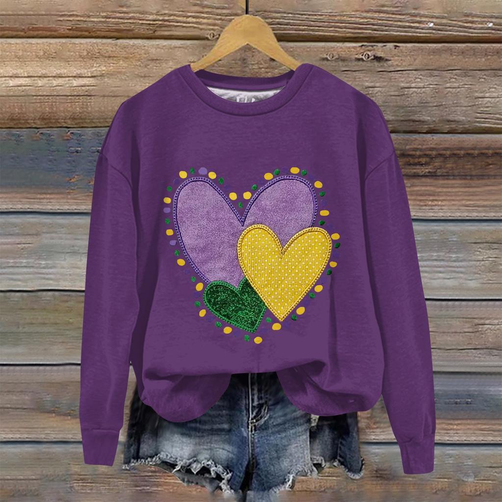 Женская свободная повседневная толстовка с круглым вырезом и длинными рукавами с принтом «Карнавал», модный топ с длинными рукавами