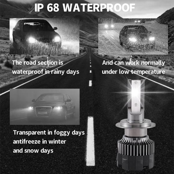 1 шт. автомобильные фары H4 светодиодные H7/H1/H8/H9/H11/9005/9006 4300K/6000K/8000K автоматические противотуманные фары 120 Вт 20000LM 12 В светодиодные лампы