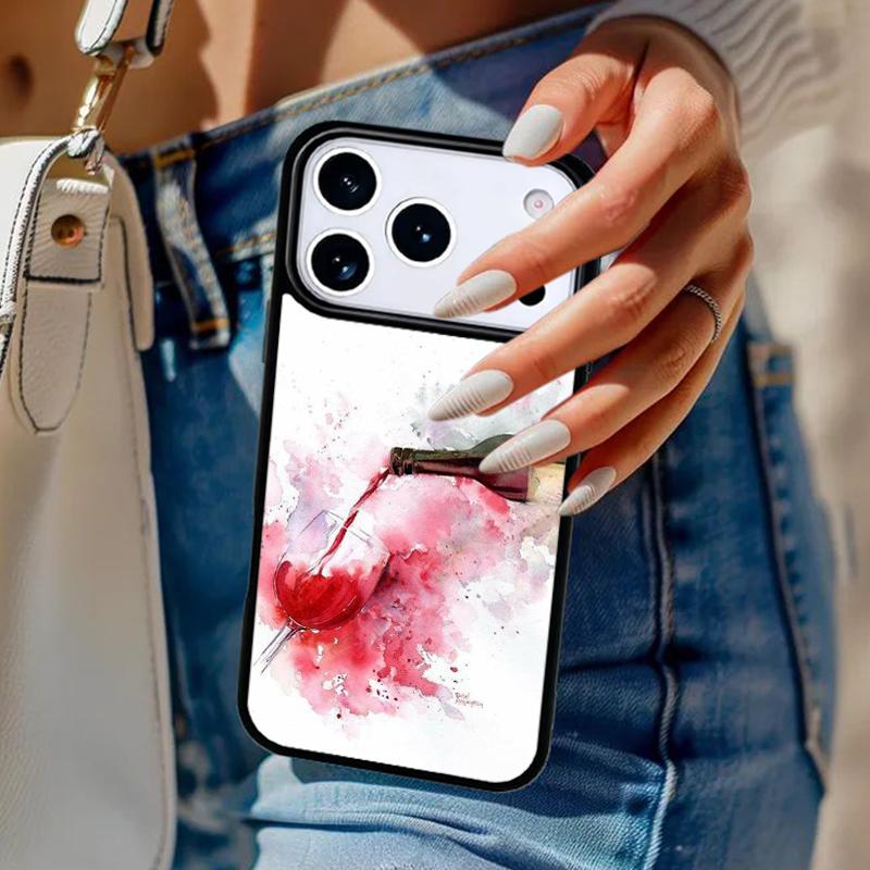 Чехол для телефона 'Пей пиво Красное вино' Для iPhone 17 Air 14 15 13 12 Max Чехол Для Apple 14 15 16 16e 11 Pro Max Plus