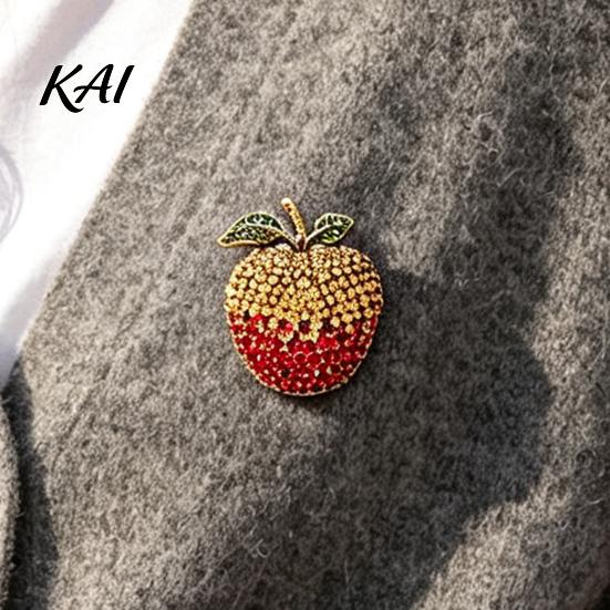 Bag Decorative Pin Rhinstone Fruit Brooch for Women, Shape Alloy Lapel Pin, Clothing Jewelry Accessories Wedding Party Prom