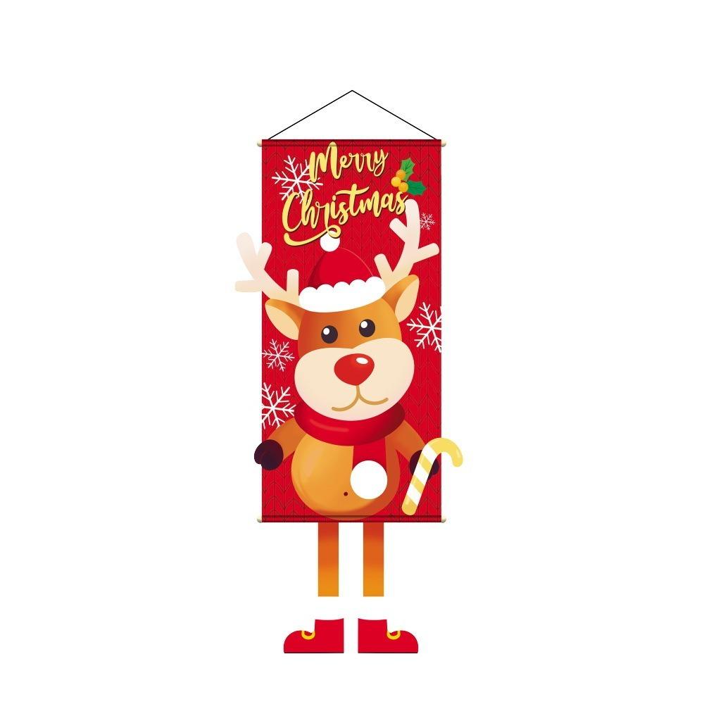Мультяшный Рождественский флаг-вешалка 110 см Снеговик EIK Подвесной флаг Navidad Санта-Клаус Рождественский фон Декор для вечеринки