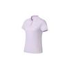 Fitness Series Solid Color Logo Polo Shirt Women Tops Light-Mist-Purple APLT128-1