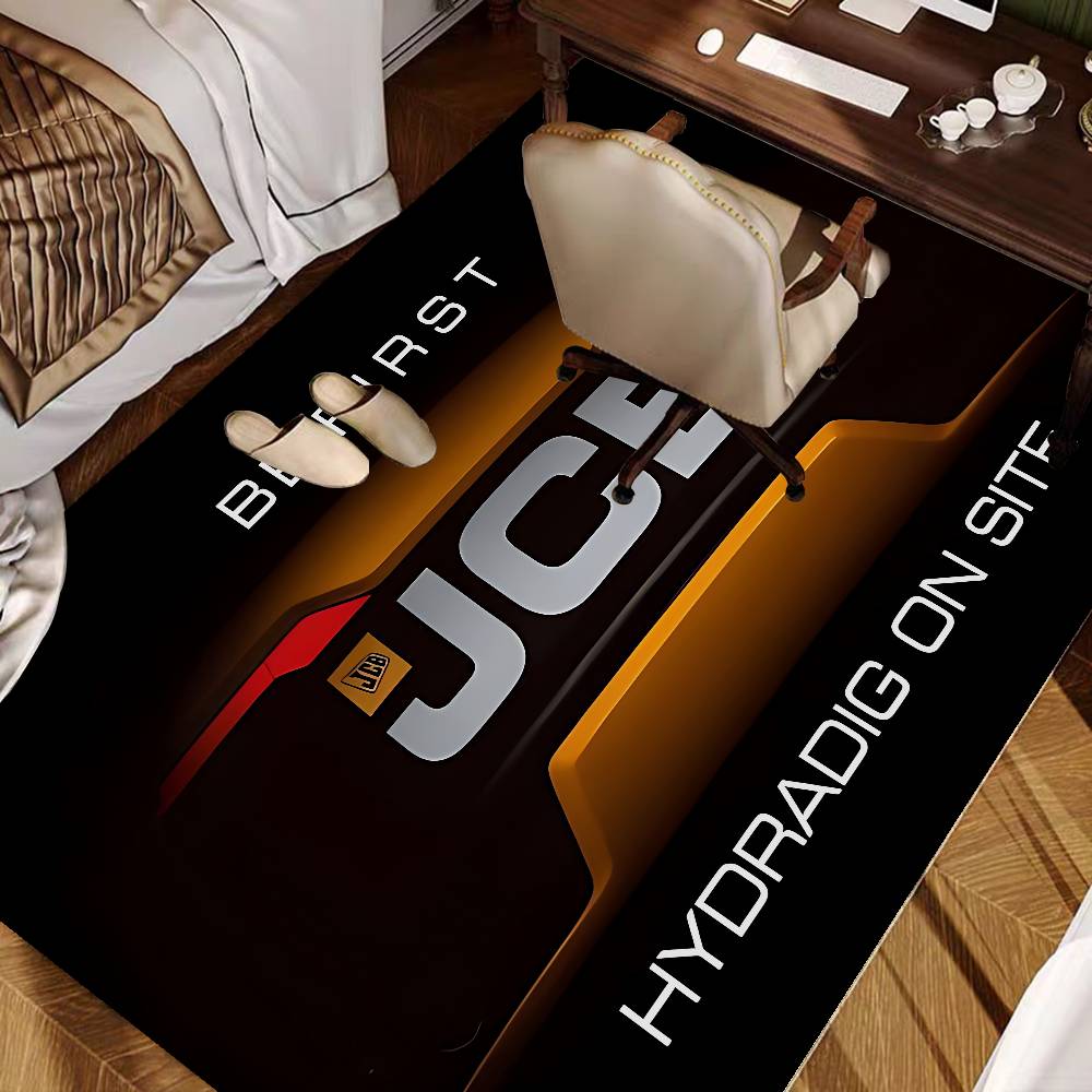 Excavator J-JCB logo Hallway Carpet Non-Slip Laundry Room Mat Laundry Decor Balcony Child Living Room Toilet Rug