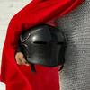 Black Barbuta Helmet Medieval Knight Armor 18g Mild Steel Helmet LARP Cosplay Halloween Costume