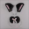 Cat Ear Maid Gloves Cosplay Costume Set Plush Ear Bell Headband Hair Band Bowknot Bells Hair Clips Paws Anime Props for Girls