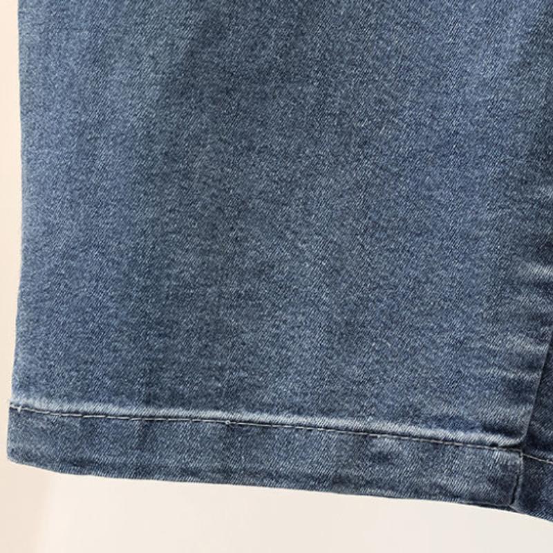 Весенне-осенние джинсы с высокой талией и вышивкой, женские свободные и тонкие брюки большого размера в Корейском стиле для студенток Nine Harlan Daddy Pants