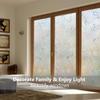 Window Film, Stained Window Privacy Film, Frosted Glass Static Cling for Glass Door Home, 3D Rubble Design
