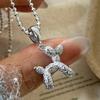 Серебряный кулон-шар "Собака" S925, подвеска на ожерелье - Корейская мода, нишевый дизайн