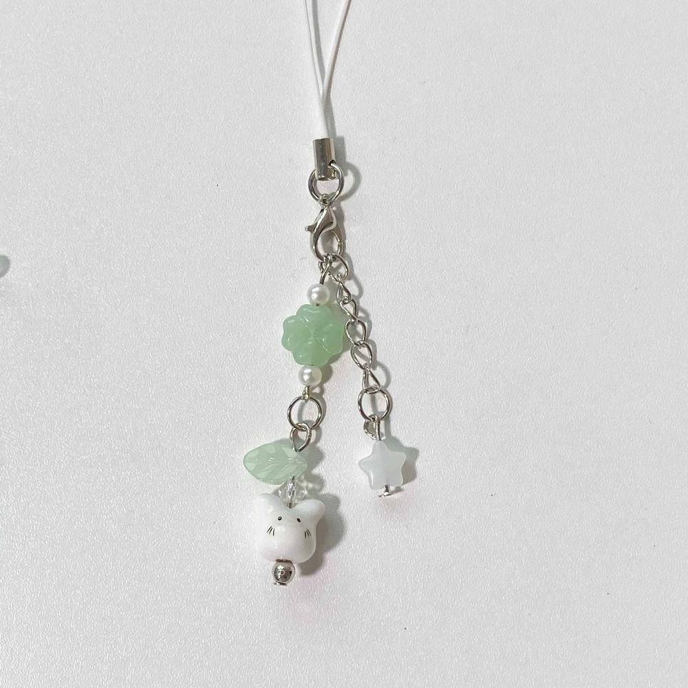 Подвесное украшение из бисера, шнурок-подвеска для телефона, четырехлистный клевер, подвеска, рюкзак