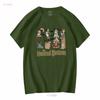 The Haunted Mansion Comic T Shirt Halloween Hallowee vintage Washed Stretched homme designer clothes graphic Versatile Slightly