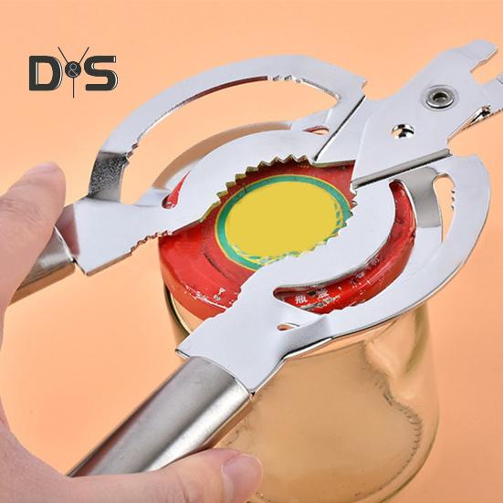 Открывалка для банок серебристого цвета, многоцелевая, многофункциональная, инновационная открывалка для банок