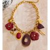 Eetit Красный кулон-подвеска в виде цветка из смолы, 18K позолота PVD, нержавеющая сталь, эффектное колье, новинки, колье 2025