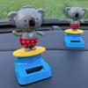 Solar Dancing Toy Solar Powered Dancing Animal Ornaments Koala Shape Shaking Head Decor Automotive Interior Decoration for Sedan