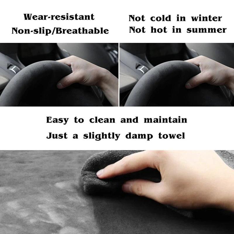 Car Steering Wheel Braid Cover Soft 100% Fit For Cadillac ATS ATS-L 2013- CTS 2014-2017 Car Products Steering Wrap
