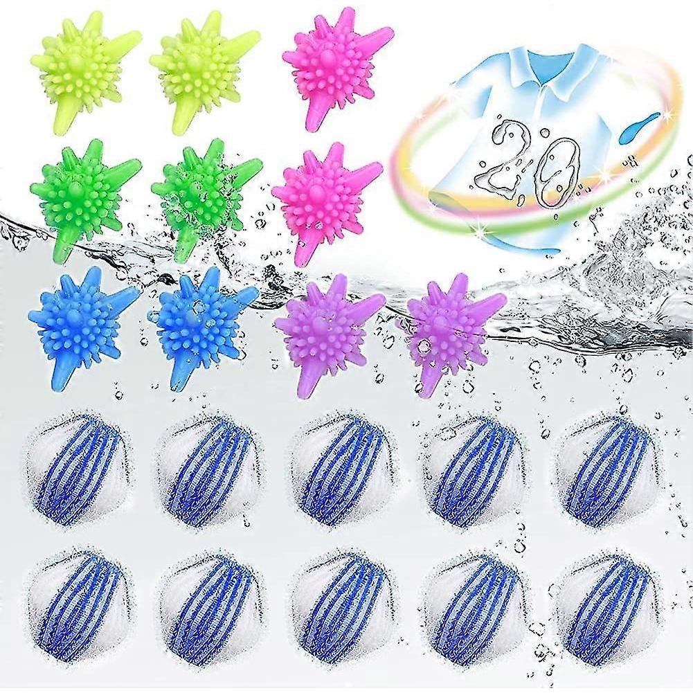 Hair Catcher Washing Machine Ball, 20 Pieces Laundry Balls Pet Hair Remover Random Color