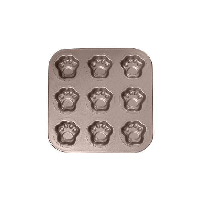 Форма для выпечки кошачьих лапок на 6/9/12 ячеек, противень, антипригарная углеродистая сталь, сделай сам, милая форма для конфет и торта, инструмент для декора, форма для печенья и конфет