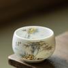Suet Jade Tea Cup Handmade Japanese Ceramic Teacups Porcelain Tea Tasting Household Chinese Kungfu Teaware Master Cups Gift Box