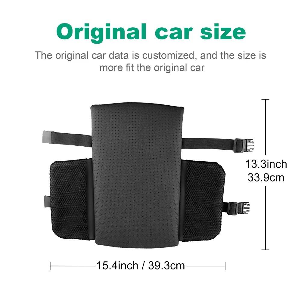 Leather For Tesla Model 3 Y Highland Juniper 2017-2025 Armrest Cushion Pad With 2 Storage Bags Central Console Protector Cover