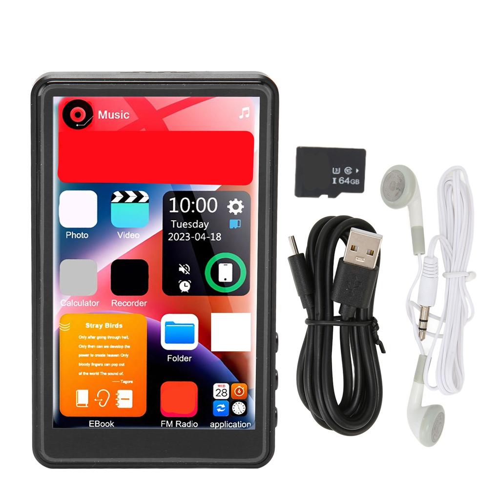 Портативный MP3-плеер 1000 мАч Bluetooth 4-дюймовый Full Multifunction Поддержка записи для путешествий