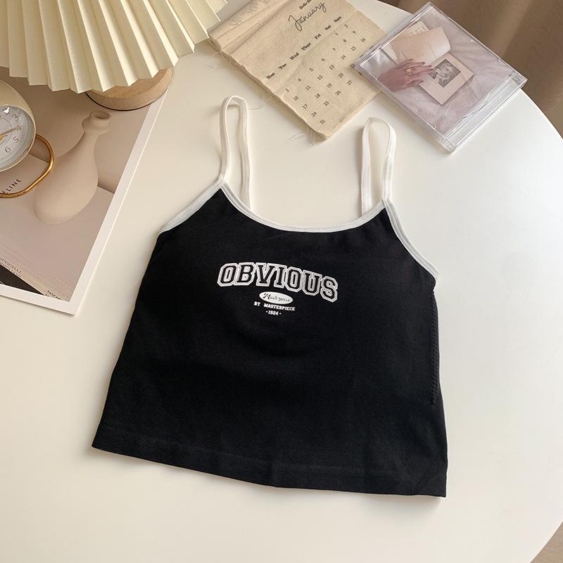 Американская уличная майка-борцовка колор-блок с нагрудными вкладышами и принтом в виде букв.