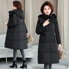Cotton-padded Coat Long Style Over Knee Winter Clothing New Middle-aged and Elderly Women's Cotton Coat Thickened Cotton Jacket