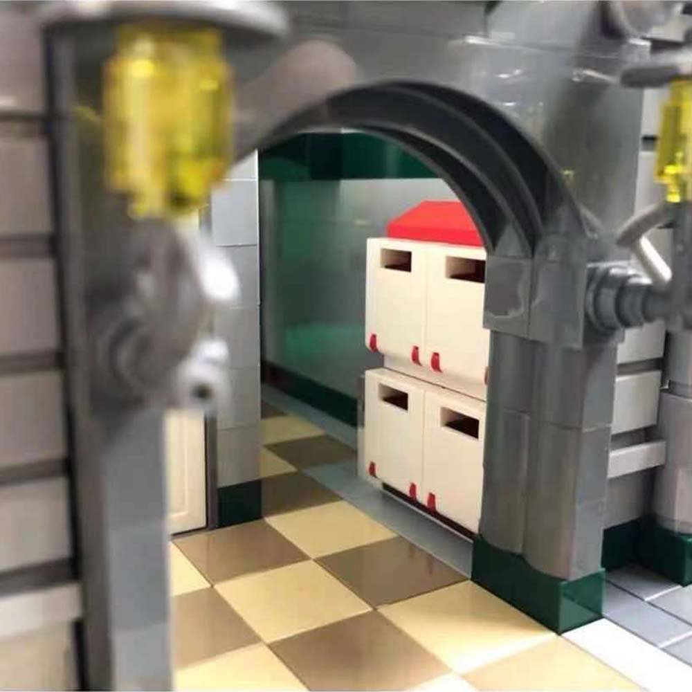 Создание экспертной модели Green Grocer Moc, модульные дома, строительные блоки, кирпичи, фигурки, развивающие игрушки для детей 10185