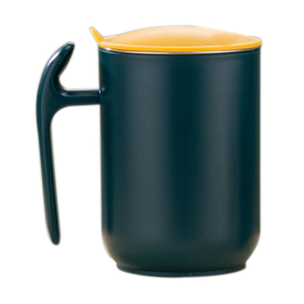 Кружка для кофе 500 мл Большой вместимости Кружка из нержавеющей стали 304 с крышкой и ручкой Съемная Двухслойная Изолированная Чашка для воды Посуда для напитков